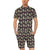 Sugar Skull Pink Bow Themed Print Men's Romper