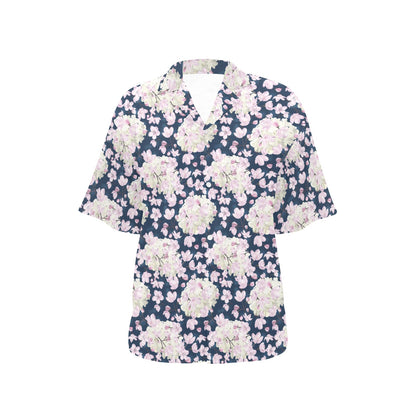 Sakura Print Design LKS305 Women's Hawaiian Shirt