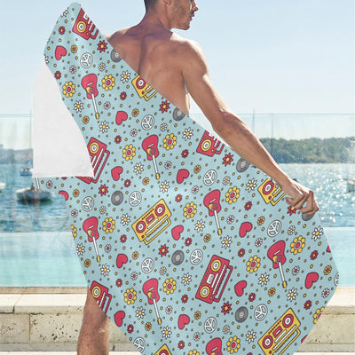 Hippie Print Design LKS307 Beach Towel 32" x 71"