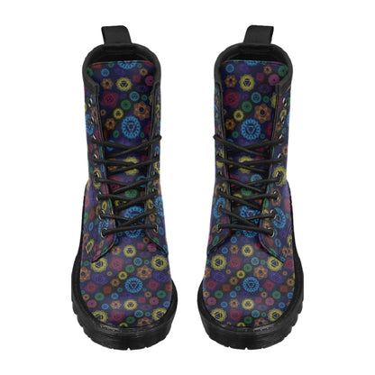 Chakra Colorful Print Pattern Women's Boots
