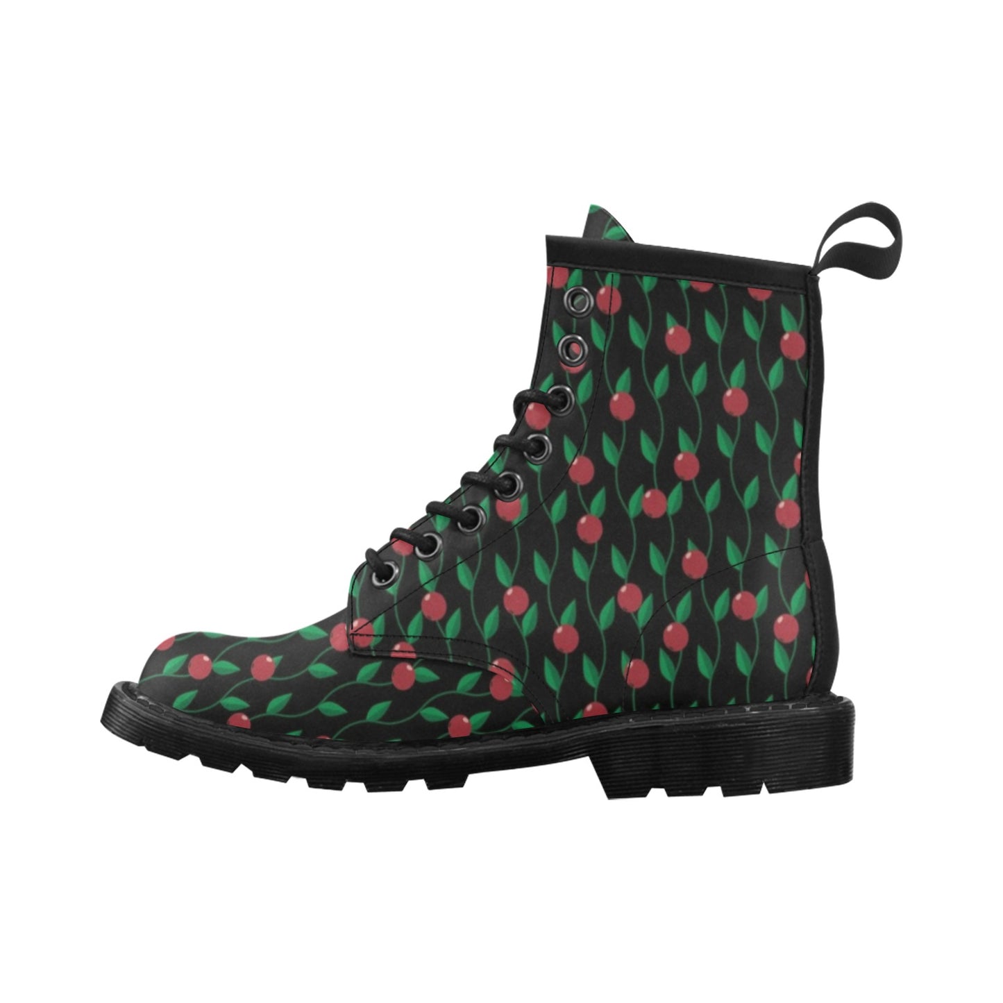 Cranberry Pattern Print Design CB01 Women's Boots