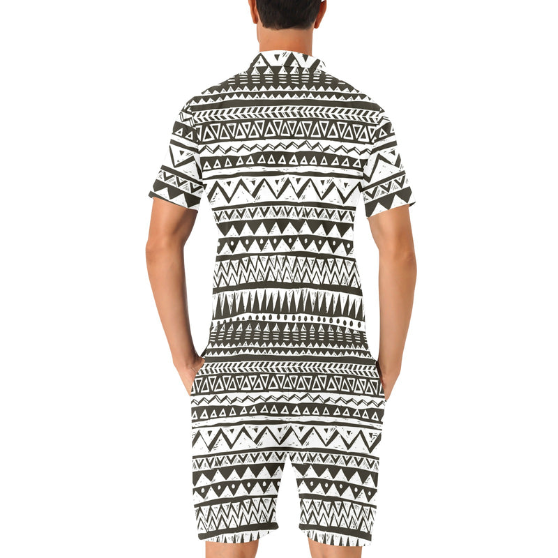 Hand draw Tribal Aztec Men's Romper