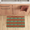 Kente Red Design African Print Kitchen Mat