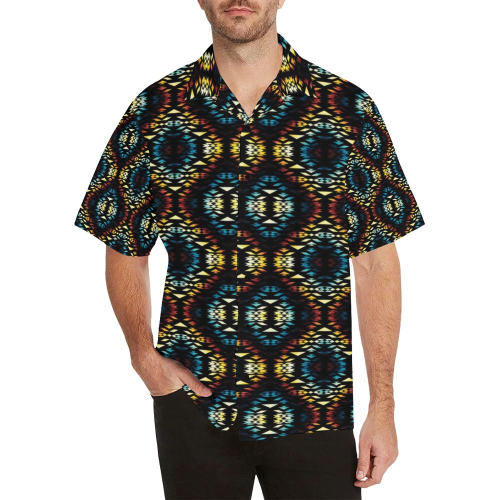 Tribal Pattern Print Design LKS309 Men's Hawaiian Shirt