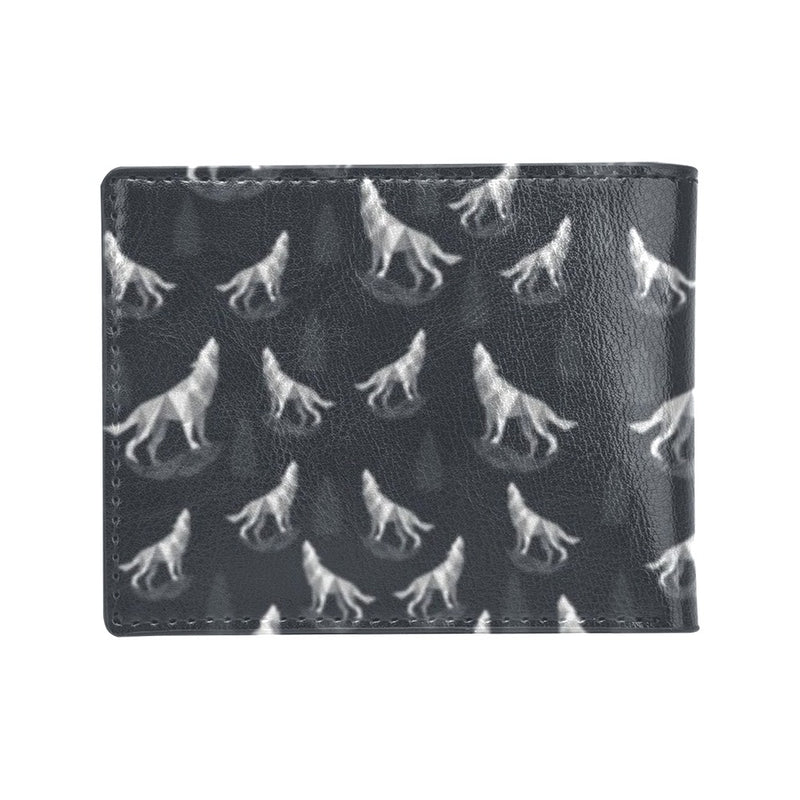 Wolf Print Design LKS303 Men's ID Card Wallet