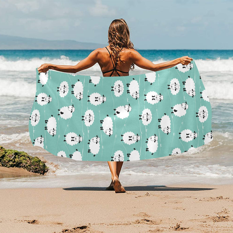 Sheep Print Design LKS404 Beach Towel 32" x 71"