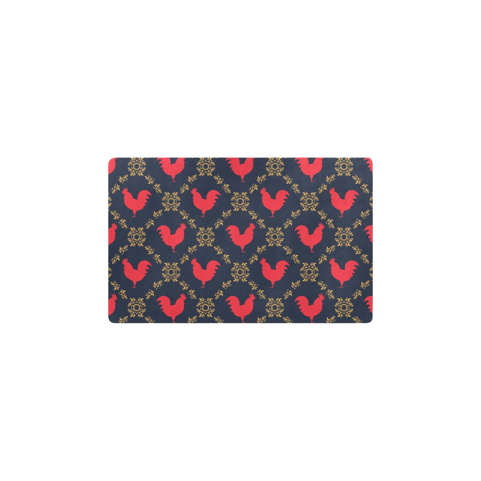 Rooster Pattern Print Design A02 Kitchen Mat