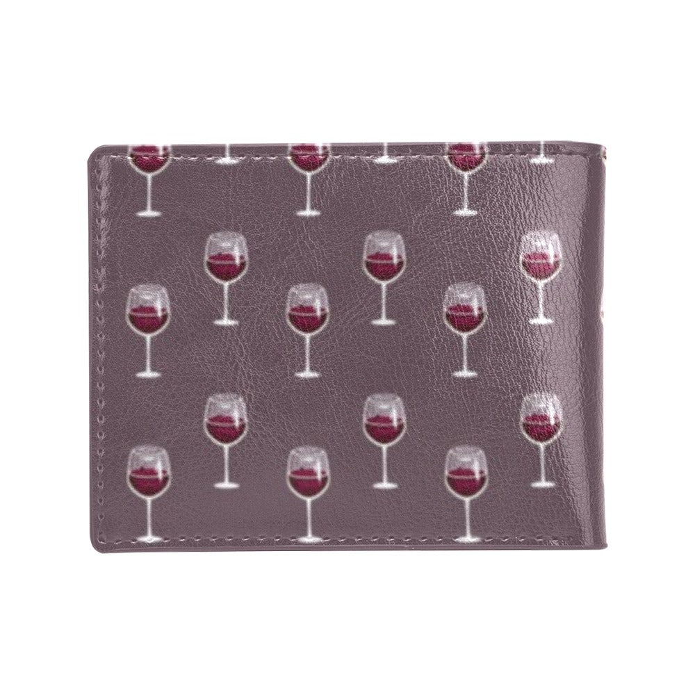 Wine Glass Pattern Print Design LKS305 Men's ID Card Wallet
