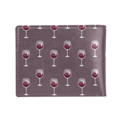 Wine Glass Pattern Print Design LKS305 Men's ID Card Wallet