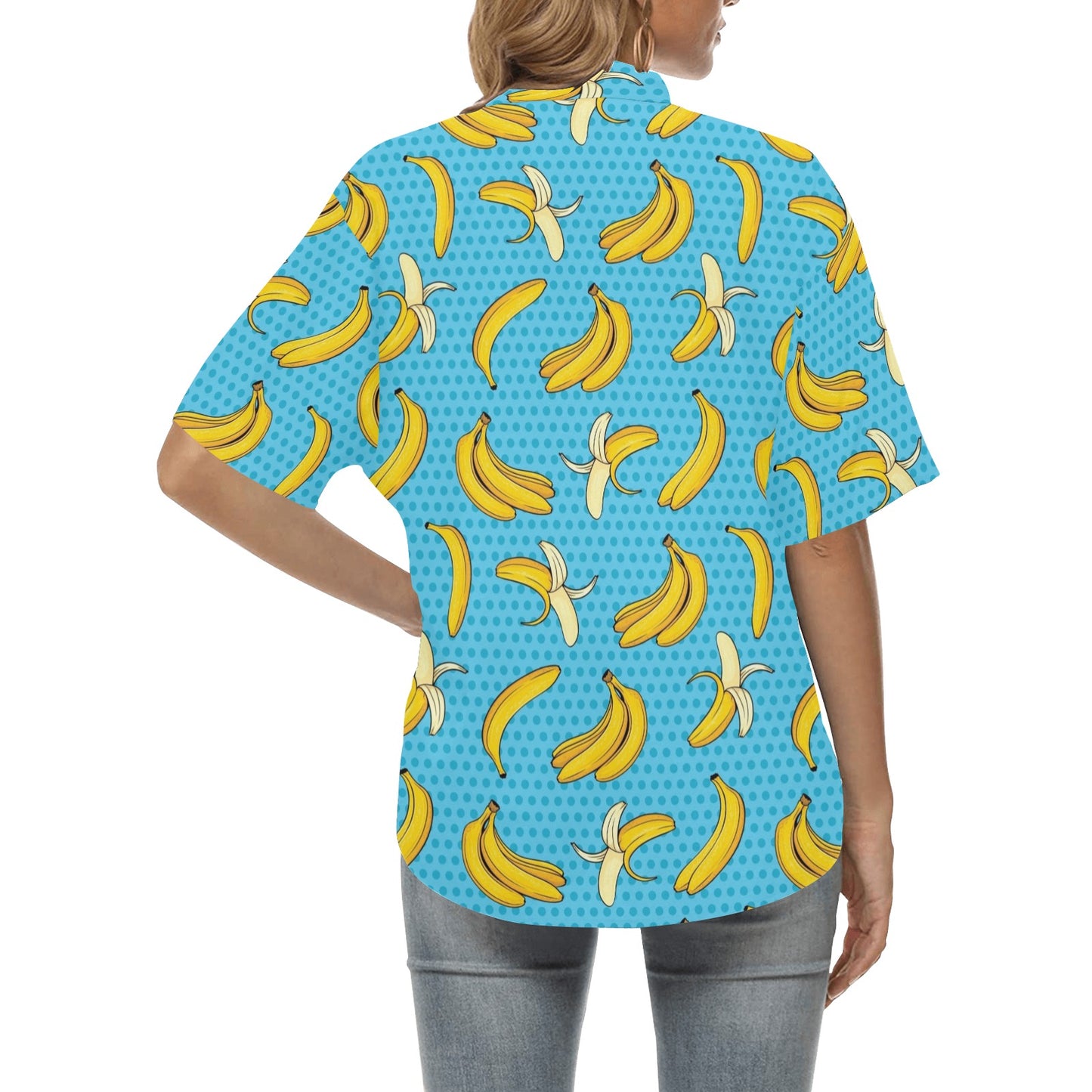 Banana Pattern Print Design BA08 Women's Hawaiian Shirt