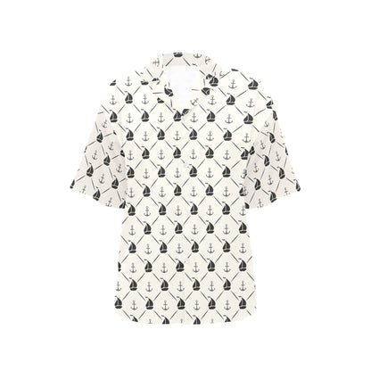 Sailboat Print Design LKS302 Women's Hawaiian Shirt