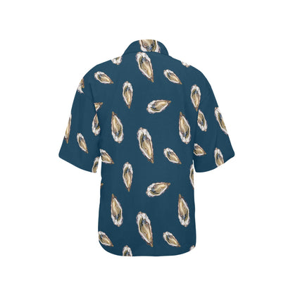 Oyster Pattern Print Design 03 Women's Hawaiian Shirt