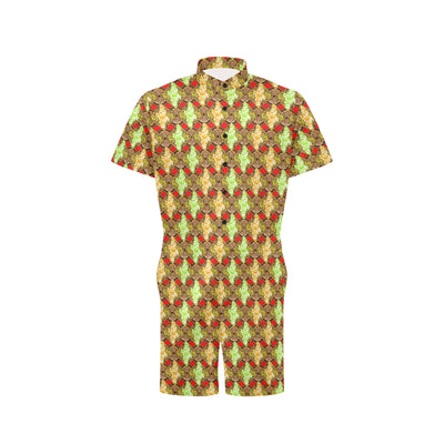 African Classic Print Pattern Men's Romper