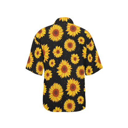 Sunflower Pattern Print Design SF09 Women's Hawaiian Shirt