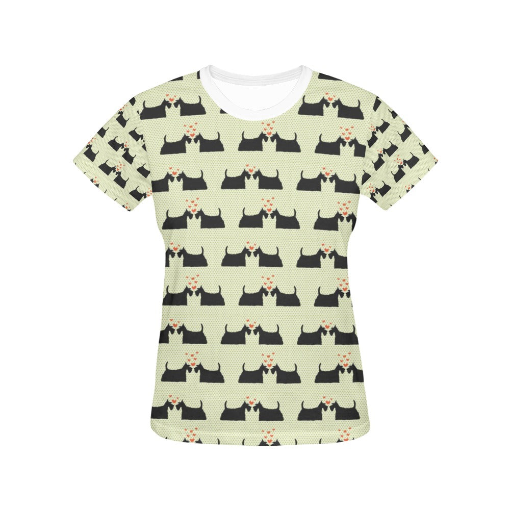 Scottish Terriers Print Design LKS304 Women's  T-shirt