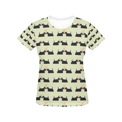 Scottish Terriers Print Design LKS304 Women's  T-shirt