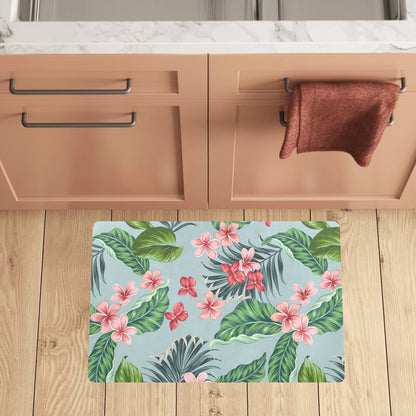 Plumeria Pattern Print Design PM027 Kitchen Mat