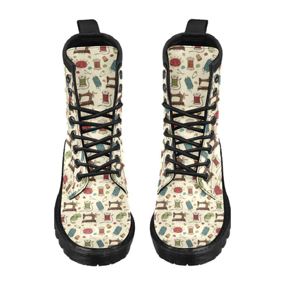 Sewing Equipment Print Design LKS303 Women's Boots