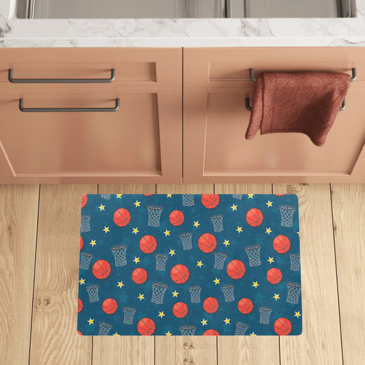 Basketball Classic Print Pattern Kitchen Mat