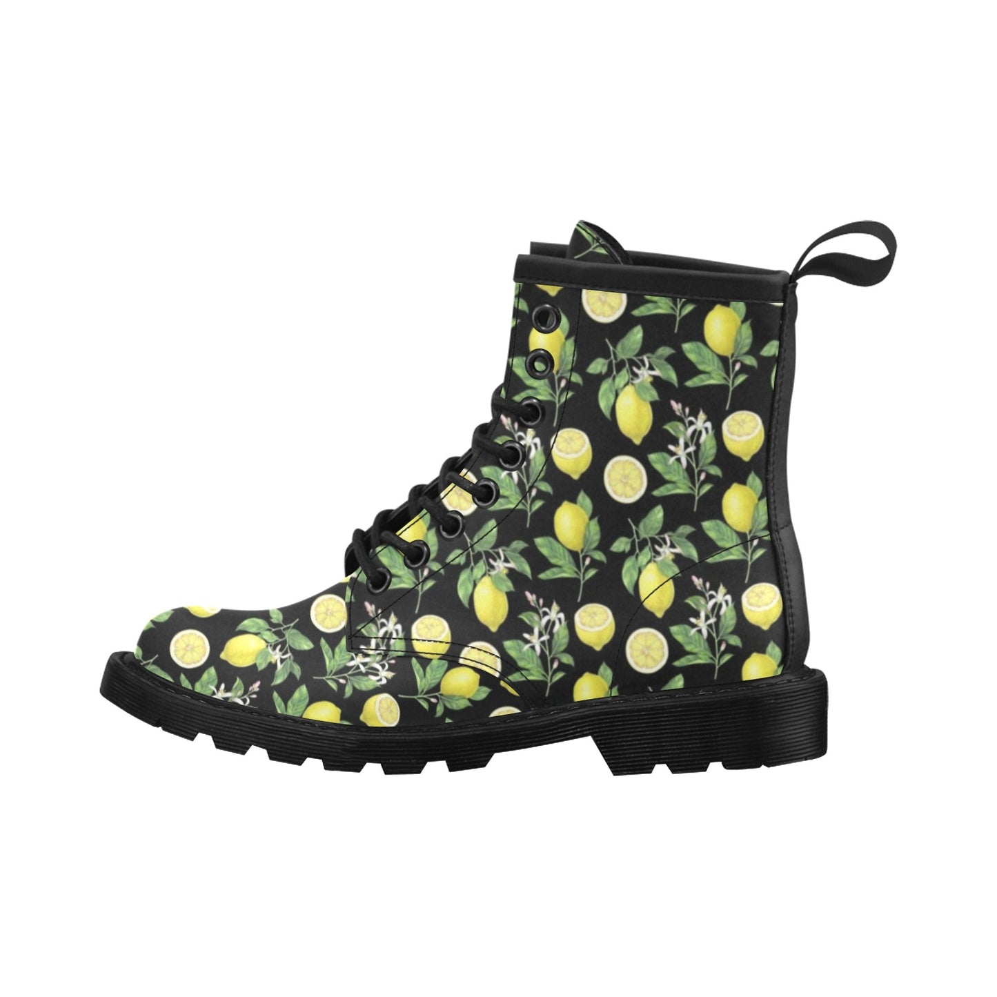 Lemon Pattern Print Design LM02 Women's Boots