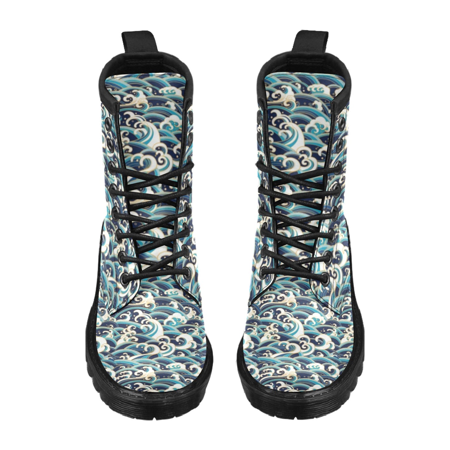 Surf Wave Pattern Women's Boots