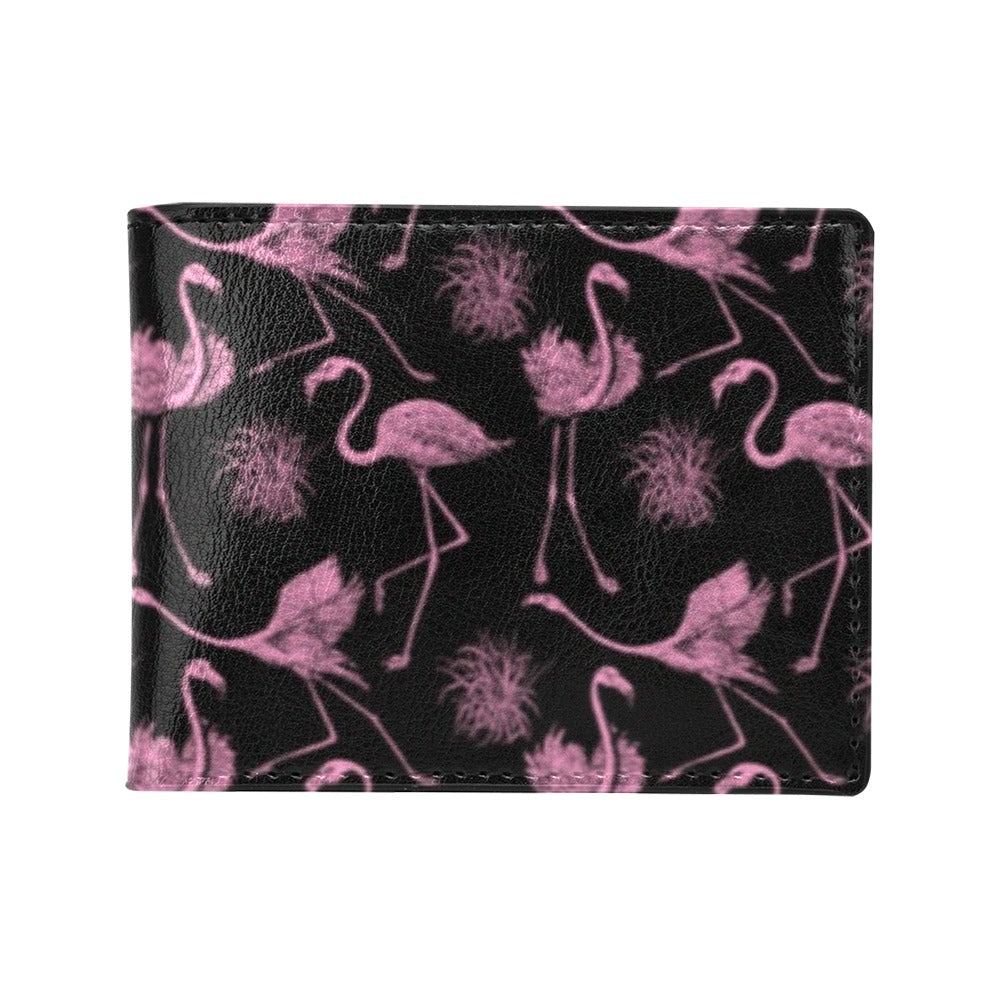 Flamingo Pink Print Pattern Men's ID Card Wallet