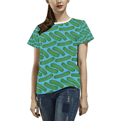 Zucchini Print Design LKS301 Women's  T-shirt