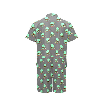 Alien Pattern Print Design 02 Men's Romper