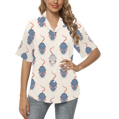 Rat Pattern Print Design 03 Women's Hawaiian Shirt