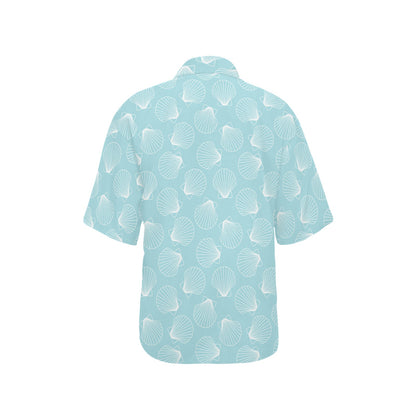 Seashell Print Design LKS3010 Women's Hawaiian Shirt