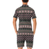 Ethnic Dot Style Print Pattern Men's Romper