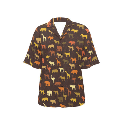 Safari Animal Print Design LKS301 Women's Hawaiian Shirt