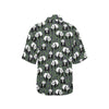 Panda Bear Bamboo Themed Print Women's Hawaiian Shirt