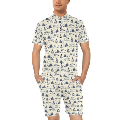 Campfire Pattern Print Design 01 Men's Romper