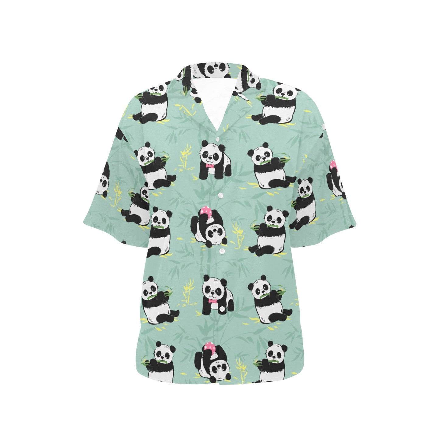 Panda Pattern Print Design A05 Women's Hawaiian Shirt