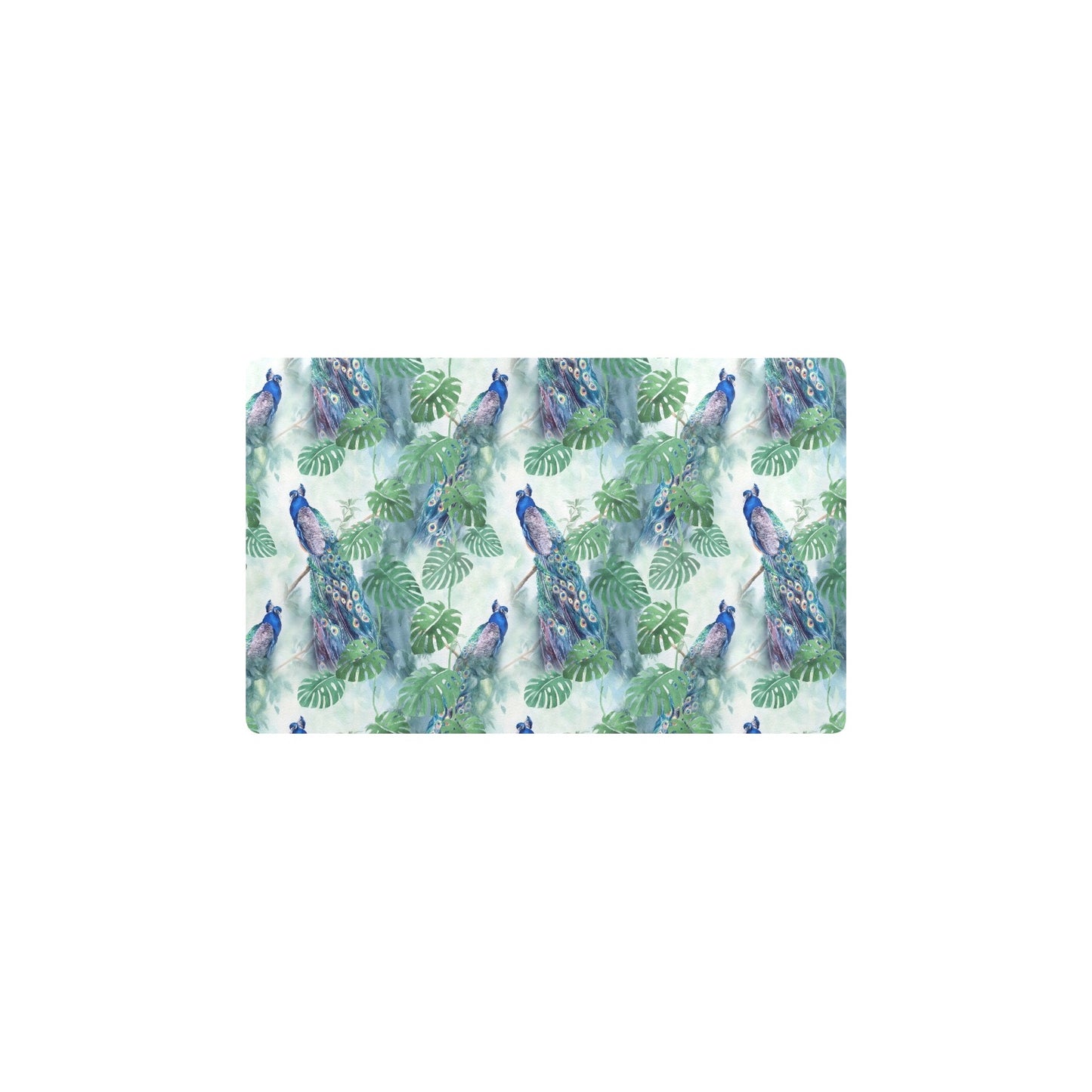 Peacock Pattern Print Design A02 Kitchen Mat
