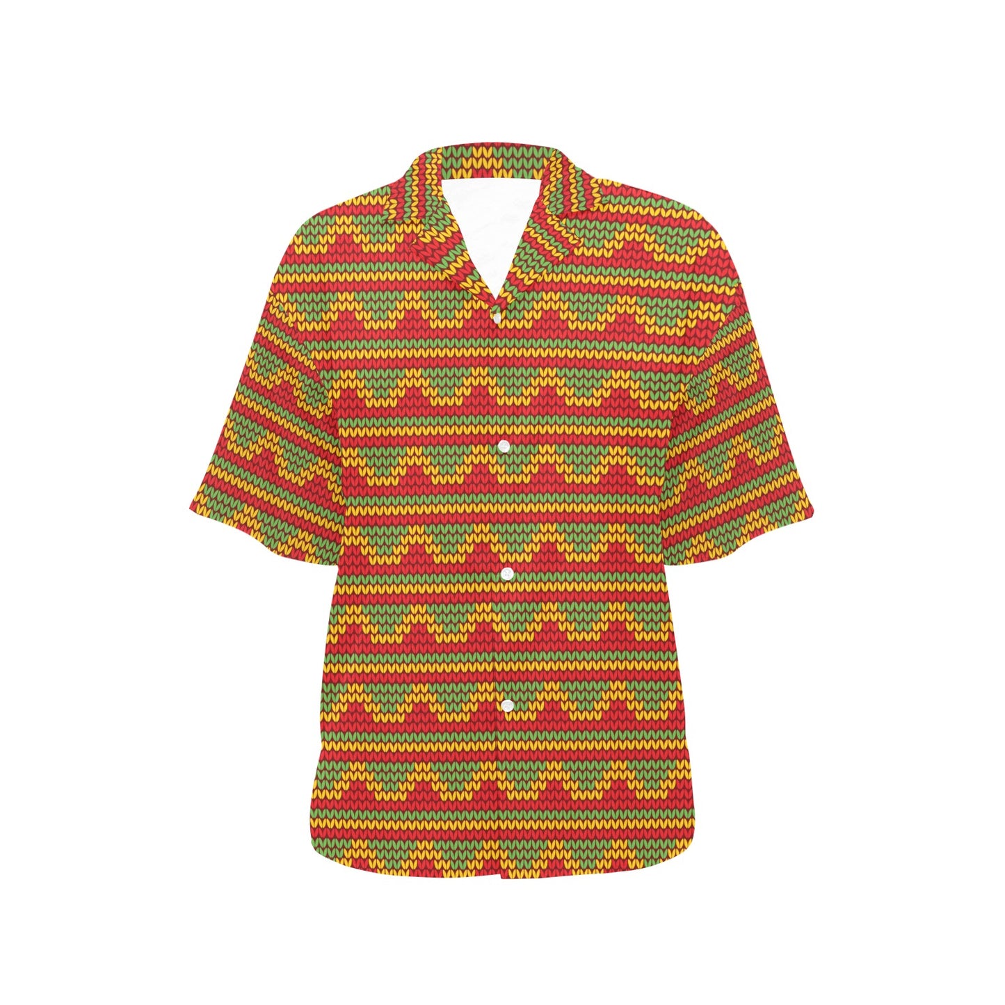Rasta Reggae Color Print Women's Hawaiian Shirt
