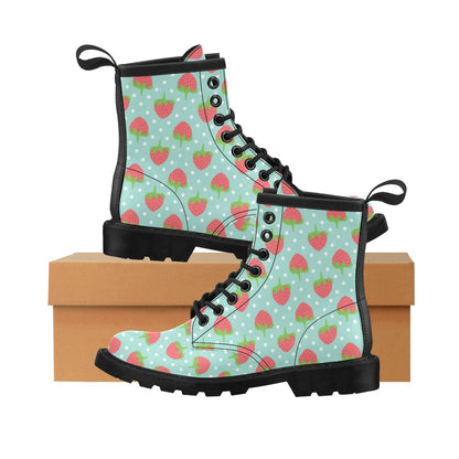Strawberry Pattern Print Design SB06 Women's Boots