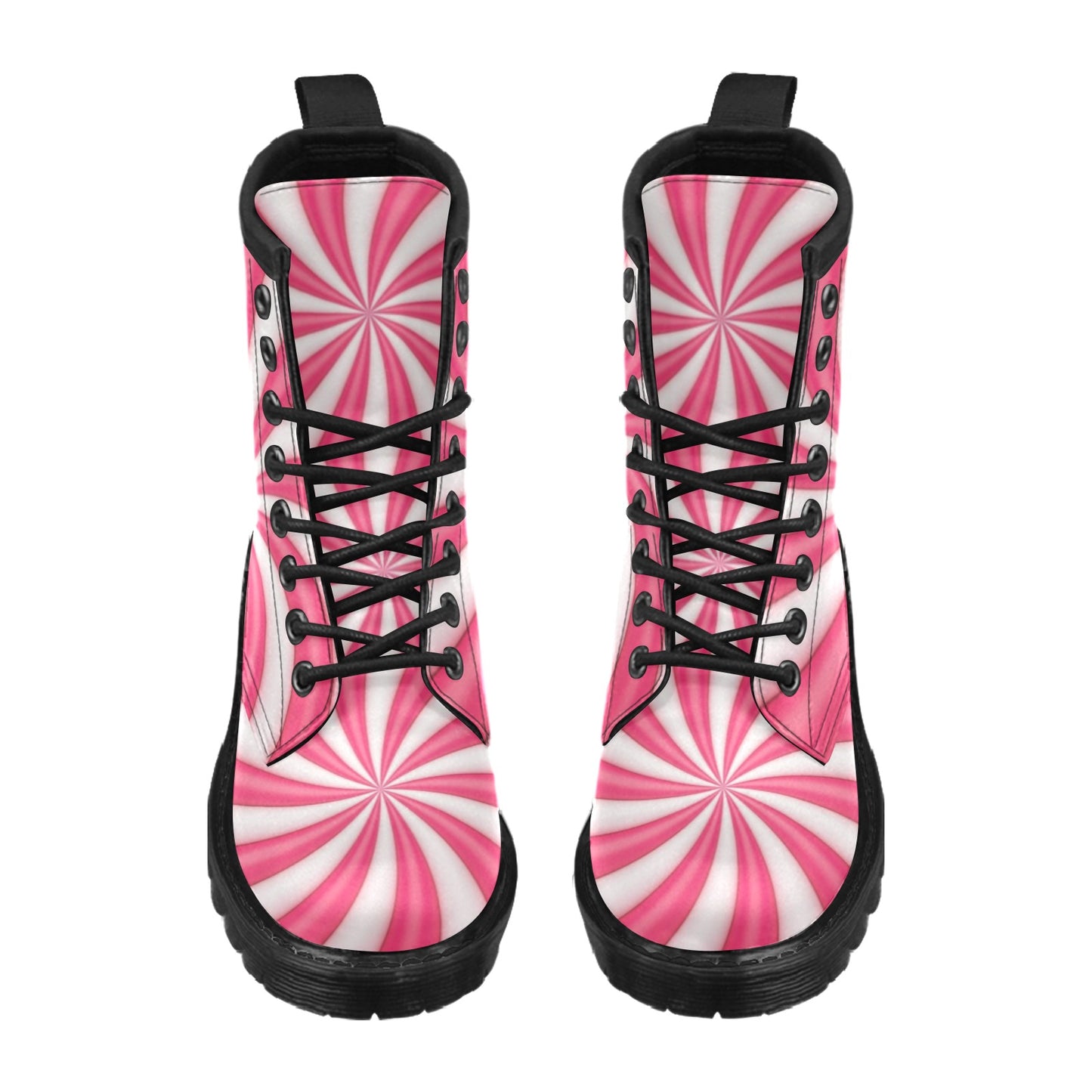 Vortex Twist Swirl Candy Print Women's Boots