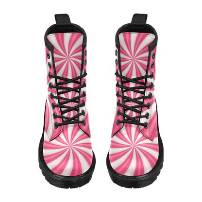 Vortex Twist Swirl Candy Print Women's Boots