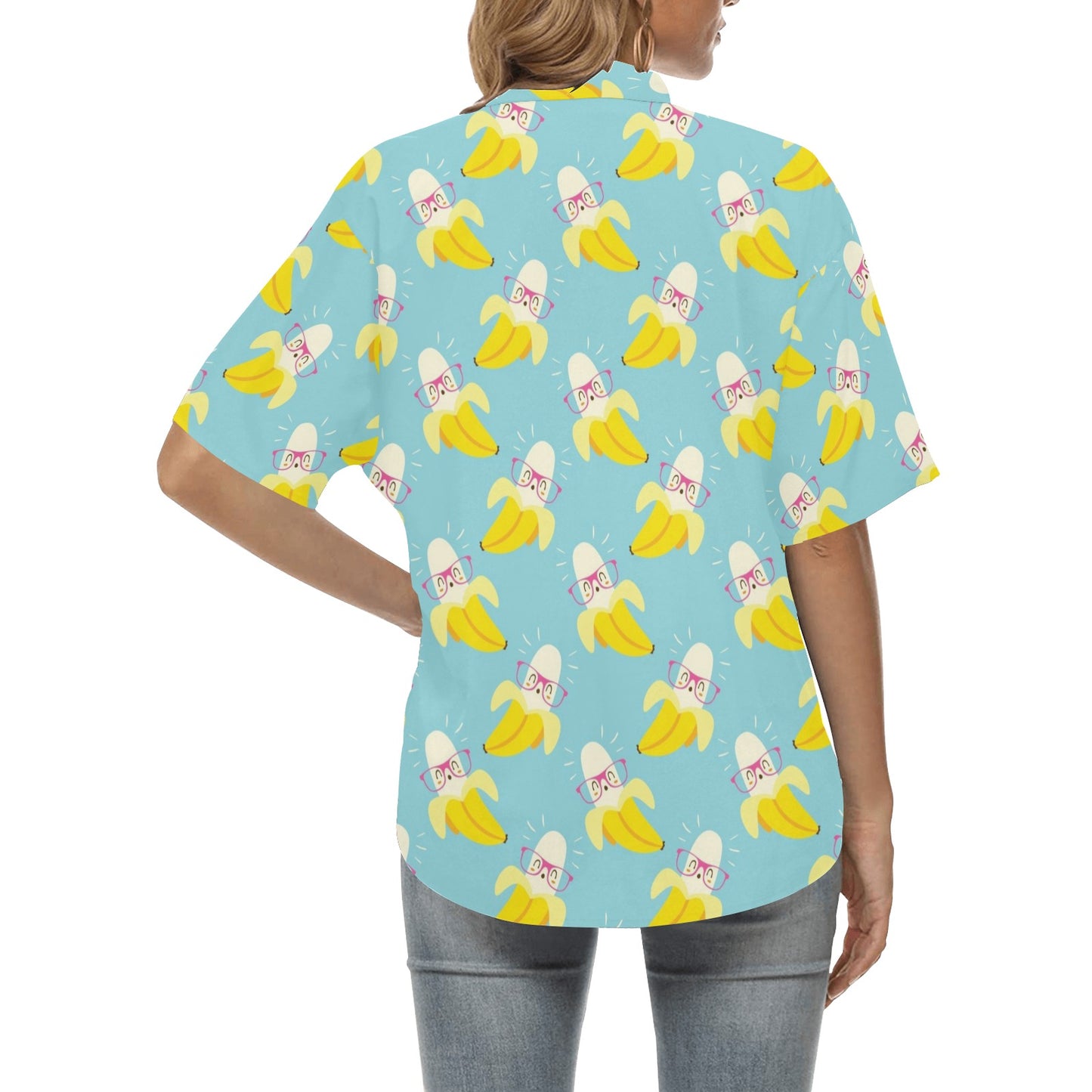 Banana Pattern Print Design BA07 Women's Hawaiian Shirt