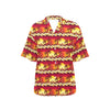 Hawaiian Tropical Sunset Hibiscus Print Women's Hawaiian Shirt