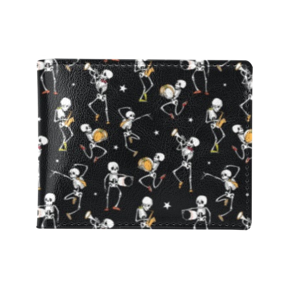 Skeleton Dance Print Men's ID Card Wallet