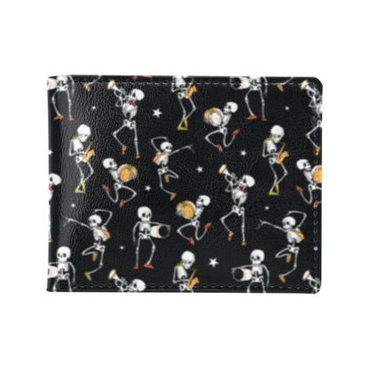 Skeleton Dance Print Men's ID Card Wallet