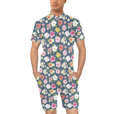 Hibiscus Sweet Print Design LKS304 Men's Romper