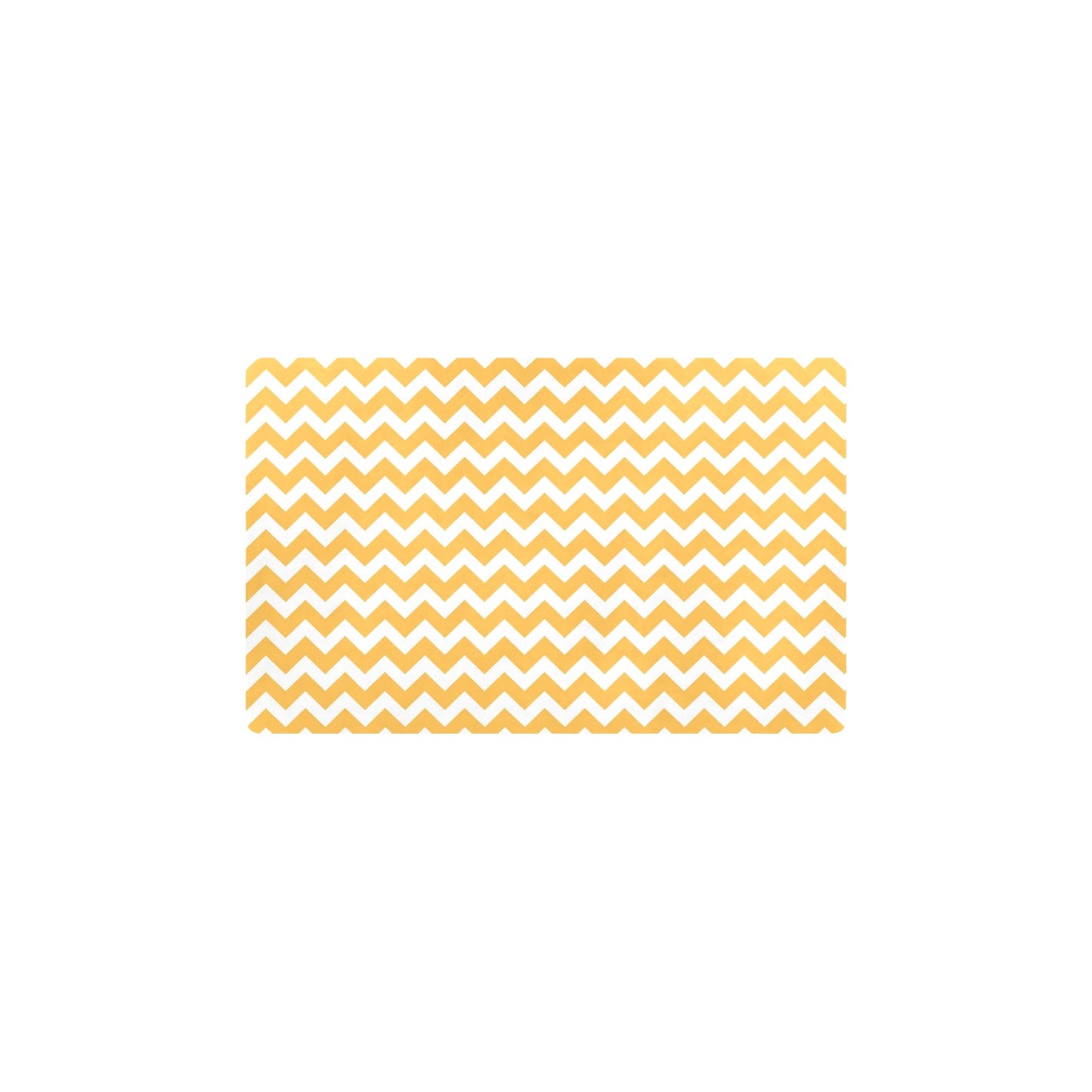 Chevron Orange Pattern Print Design 01 Kitchen Mat