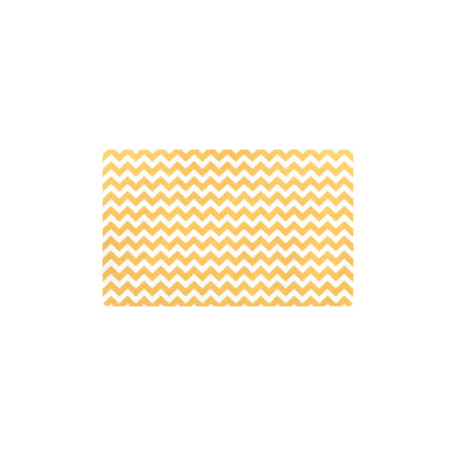 Chevron Orange Pattern Print Design 01 Kitchen Mat
