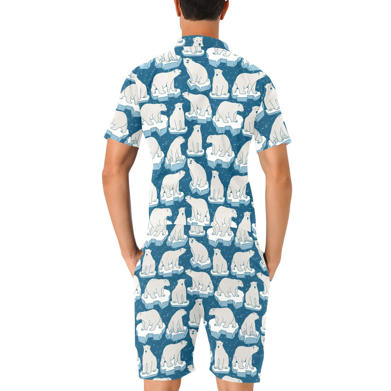 Polar Bear Pattern Print Design PB03 Men's Romper