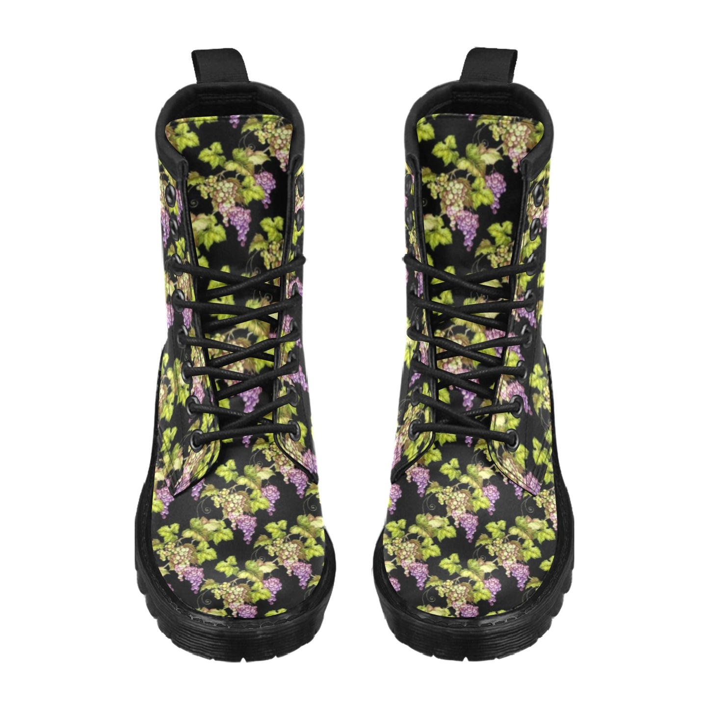 Grape Pattern Print Design GP04 Women's Boots