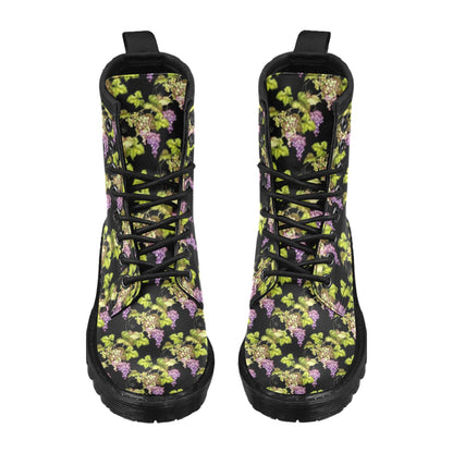 Grape Pattern Print Design GP04 Women's Boots